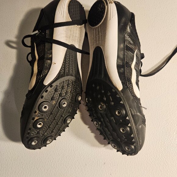 Nike Black and White Mid Distance Spike Shoes - Picture 4 of 5
